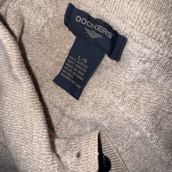Dockers Men’s Beige Knit Collared Sweater Pullover Size L - Picture 3 of 3